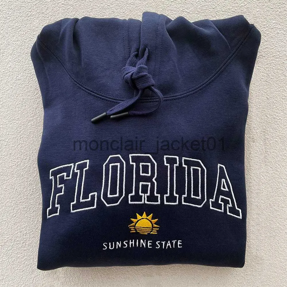 Sweats à capuche pour femmes Sweatshirts 2023 Style vintage Florida Sunshine State Brodé Femmes Sweats à capuche Automne Hiver Épais Pulls chauds Y2K Sweats à capuche J230928