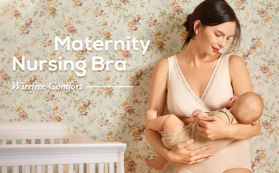Wireless Maternity Nursing Bra For Breastfeeding Soft, Wide, And  Comfortable With Padded Shoulder Straps Plus Size Options Available DD, E,  F, G From Bong08, $23.79