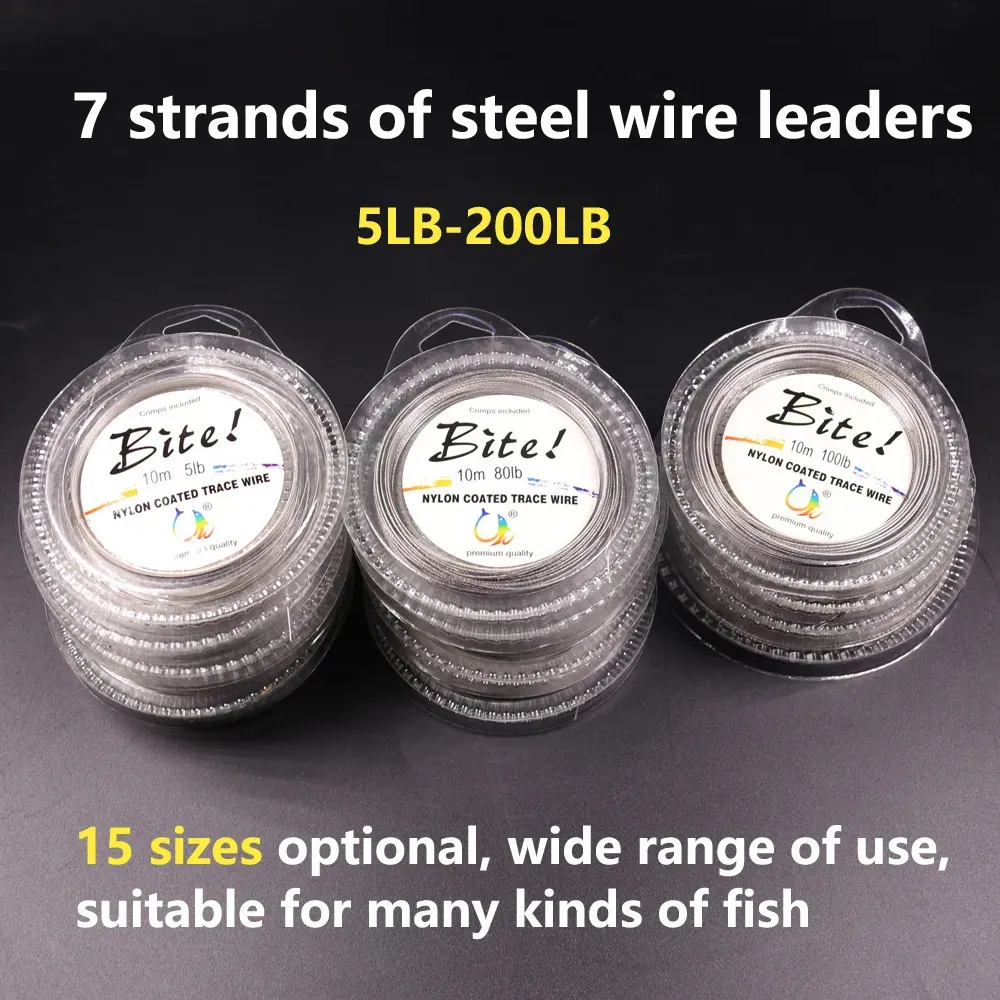 10M Nylon Coated Trace Bird The Wire 7 Strands, 5LB 200LB, Braided Steel  Bird The Wire Leader For Sea Fishing Rigs And Accessories From Wai05, $8.53