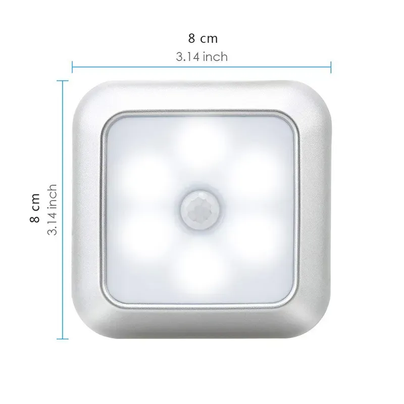 New Smart Motion Sensor LED Night Light Battery Operated WC Bedside Lamp for Room Hallway Pathway Toilet