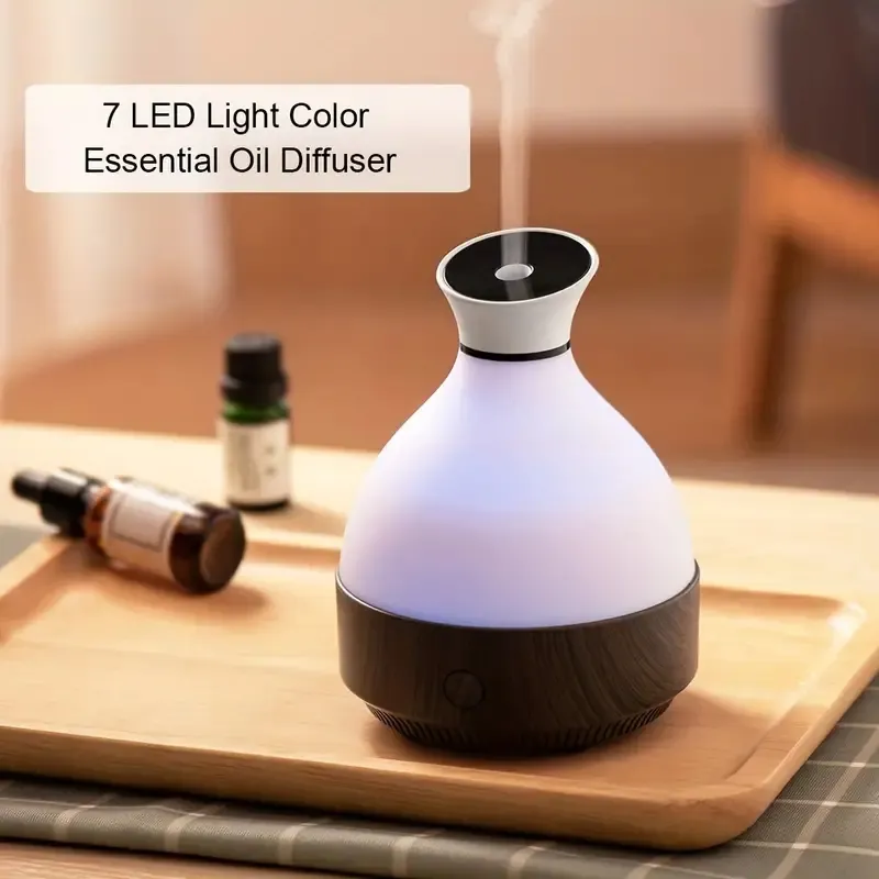 Verbeterde etherische olie-diffuser met 7 kleuren, Cool Mist-luchtbevochtiger en Auto-Off - Perfect voor aromatherapie en thuis-/kantoorgebruik