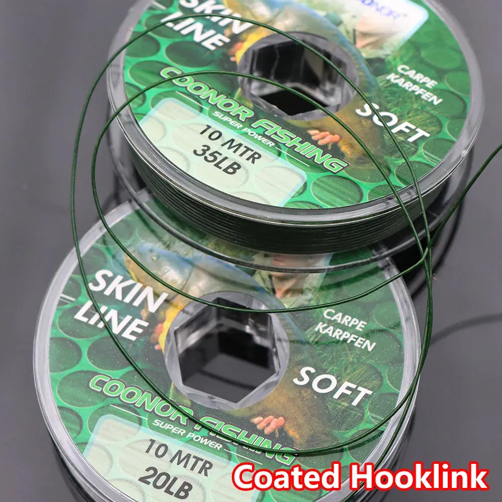 Linha de trança 10m linha de pesca de carpa revestida trançada hooklink equipamento de pesca afundando linha para carpa acessórios de pesca grossa enfrentar fio 230927