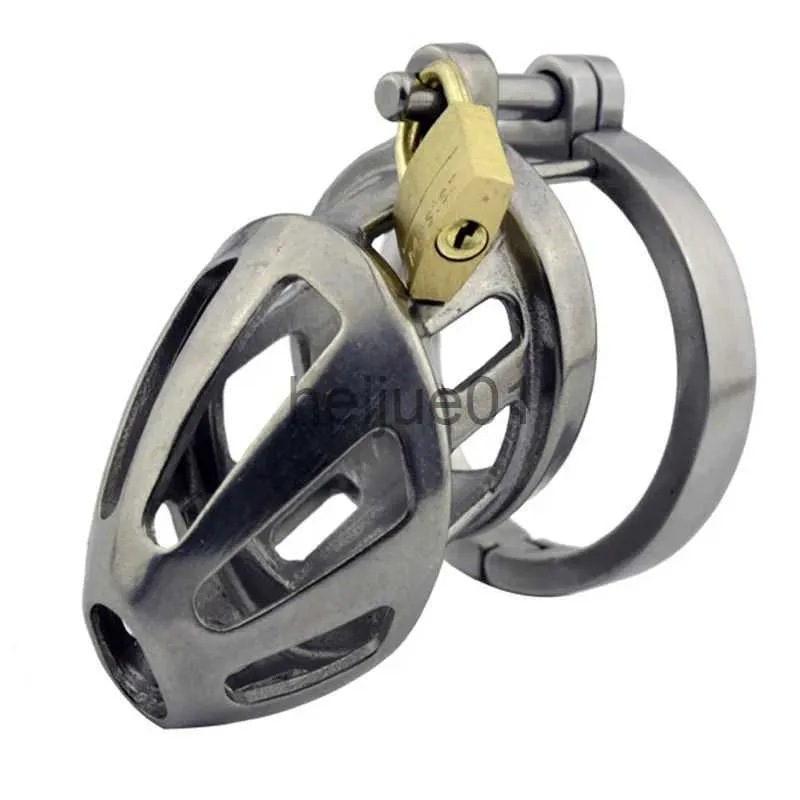 Bondage Stainless Steel 4size Male Chastity Penis Cage Cock Lock Device Rings Erotic Urethral Lock Chastity Cage BDSM Sex Toys for Men x0928