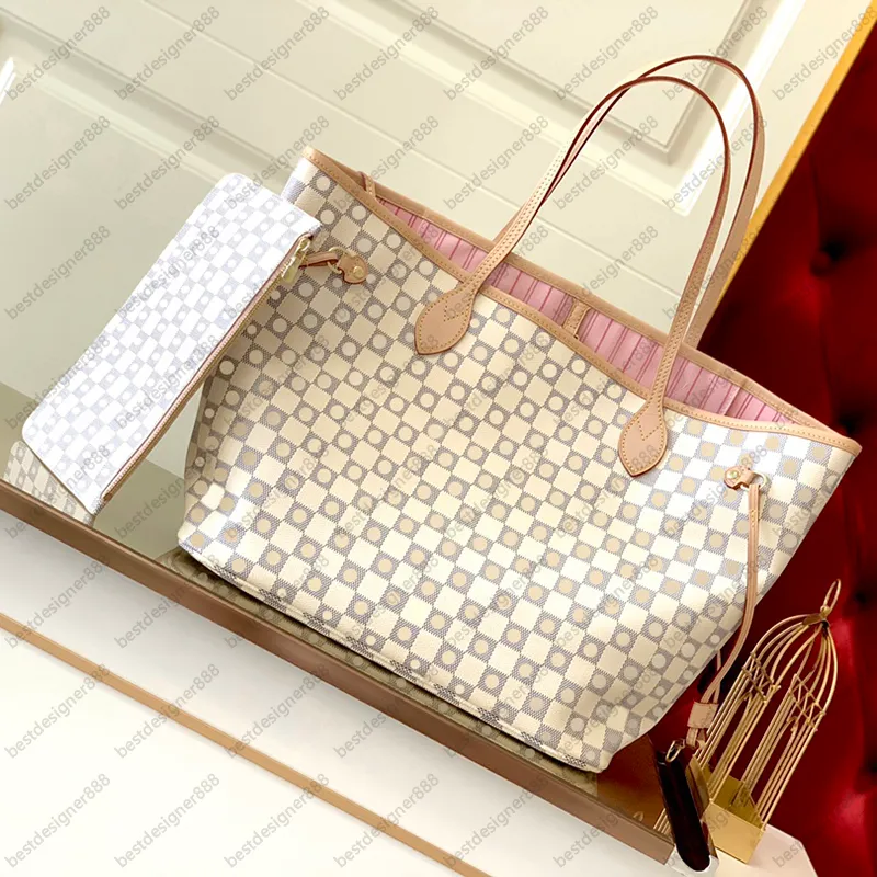Best Quality Dupe Designer Bag Womens Shoulder Bag Medium Size 32CM Classic Neverfulls Luxury Sac De Lux Leather Tote Bags Ladies Crossbody Bags