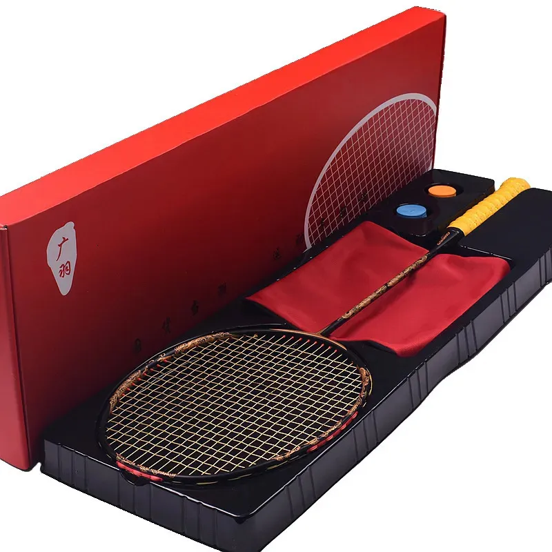 Badminton Rackets Full Carbon Fiber Lightest 10U 54g Racket Strung Max Tension 30LBS Professional With Box 230927