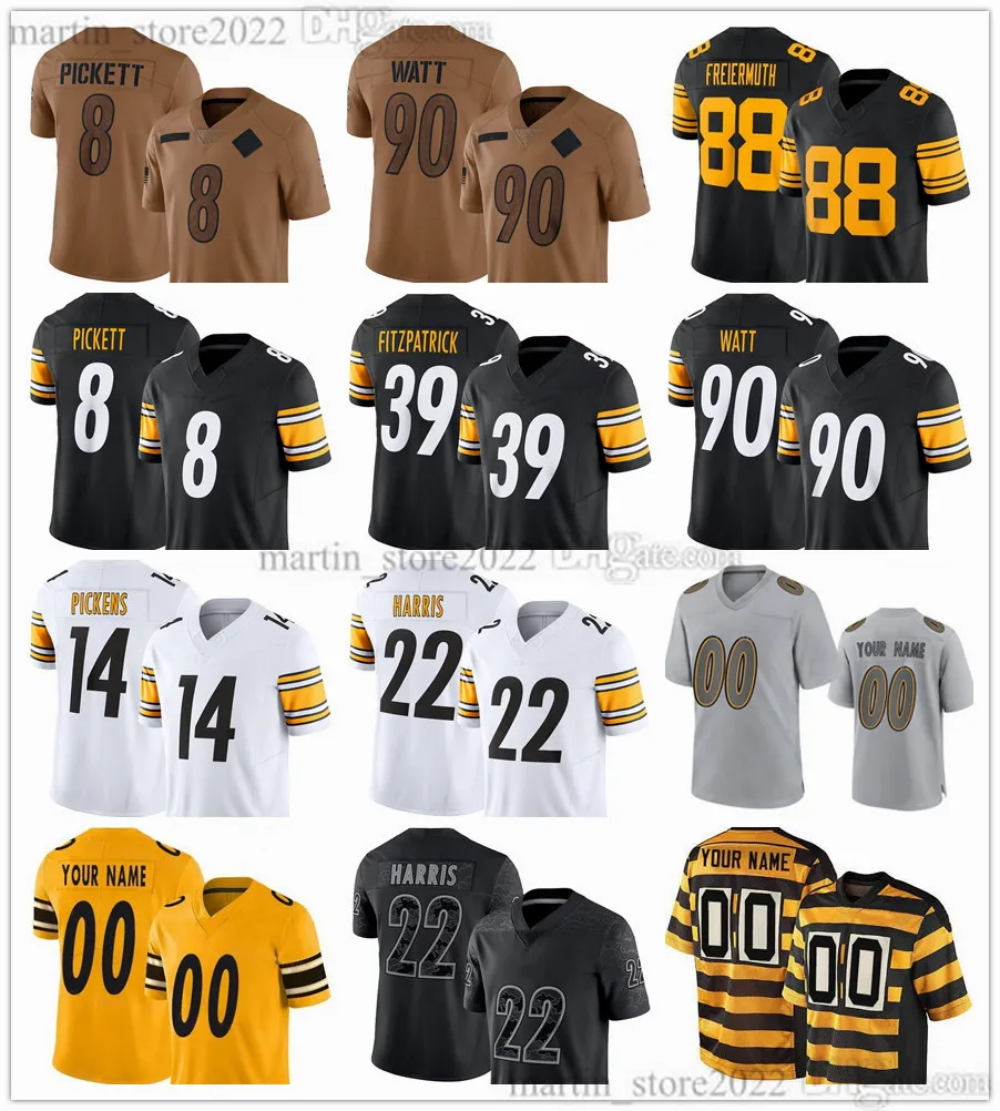 2023 Salute To Service Jerseys 90 T.J. Watt 10 Mitch Trubisky 8 Kenny Pickett 22 Najee Harris 39 Minkah Fitzpatrick 88 Pat Freiermuth 2 Mason Rudolph 14 George Pickens