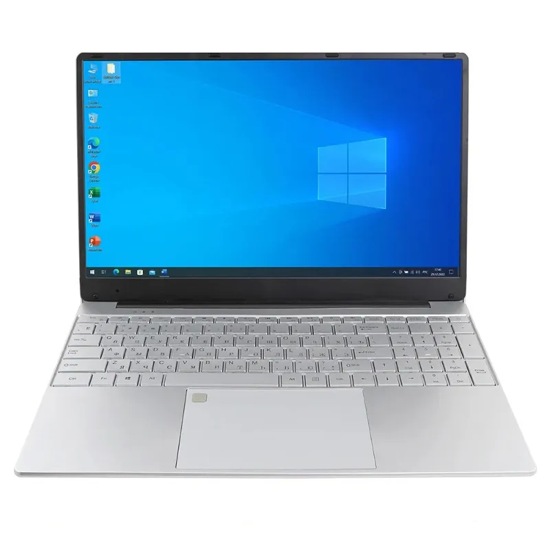 15.6 "Dizüstü Bilgisayar 1080p Oyun Defteri Intel Celeron N5095 4 Çekirdek 12G RAM 1 TB SSD Tam Boyut Ayrılık Lit Klavye Parmak İzi WiFi BT4.0