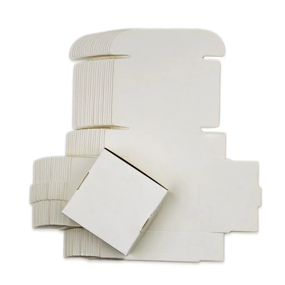 50pcs partia 21 rozmiary pudełka na prezent biały papier Małe białe pudełka opakowania mydła Białe biżuterię Kraft Papierowe pudełka ślubne pudełka