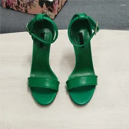 Dress Shoes 2023 Summer Women Sexy Elegant Open Toe Ankle Strap Stiletto Heel Sandals Wedding Big Size Golden Pumps 43