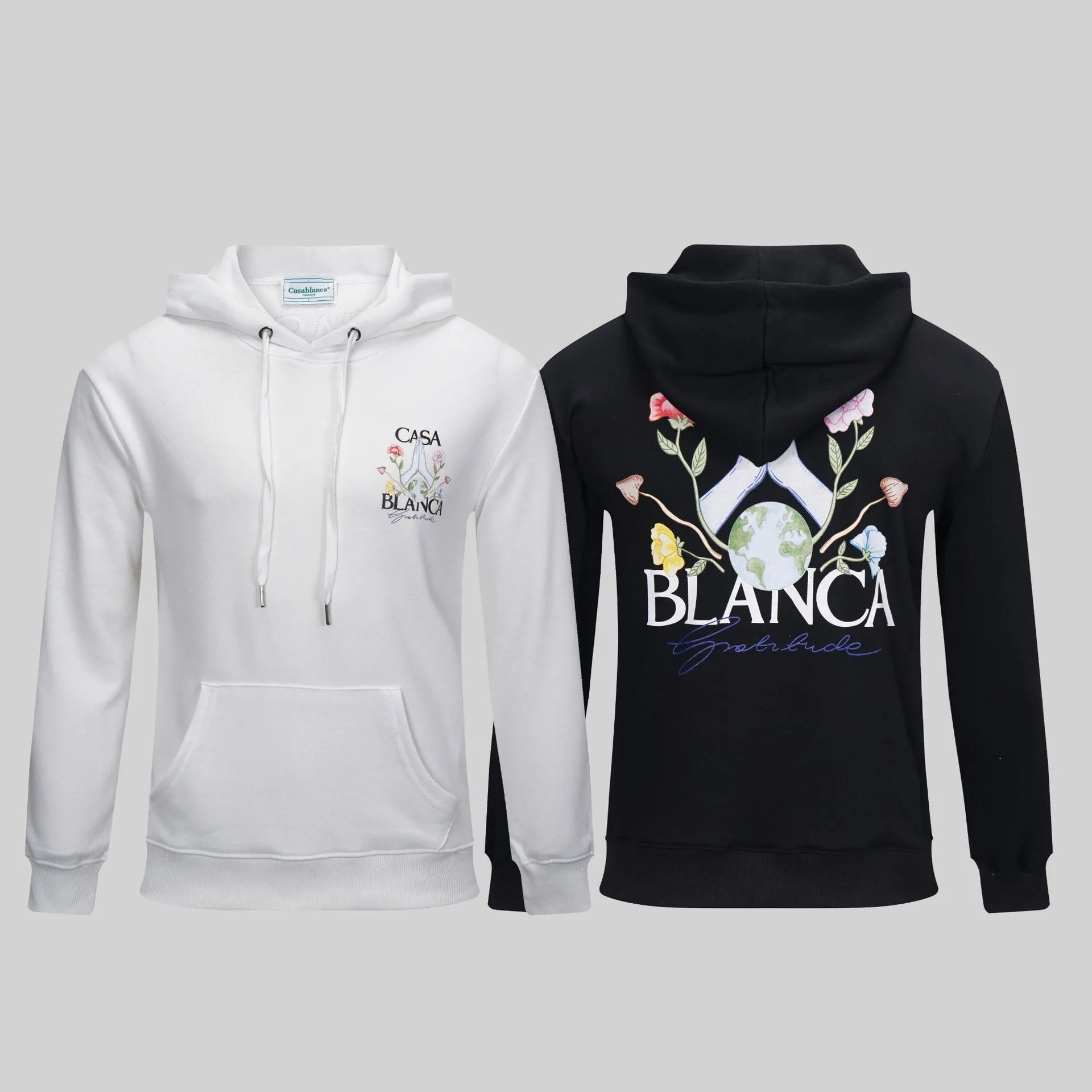 Herrtröjor designer hoodie färgglada blommor brev tröjor herr- och kvinnors tröjor