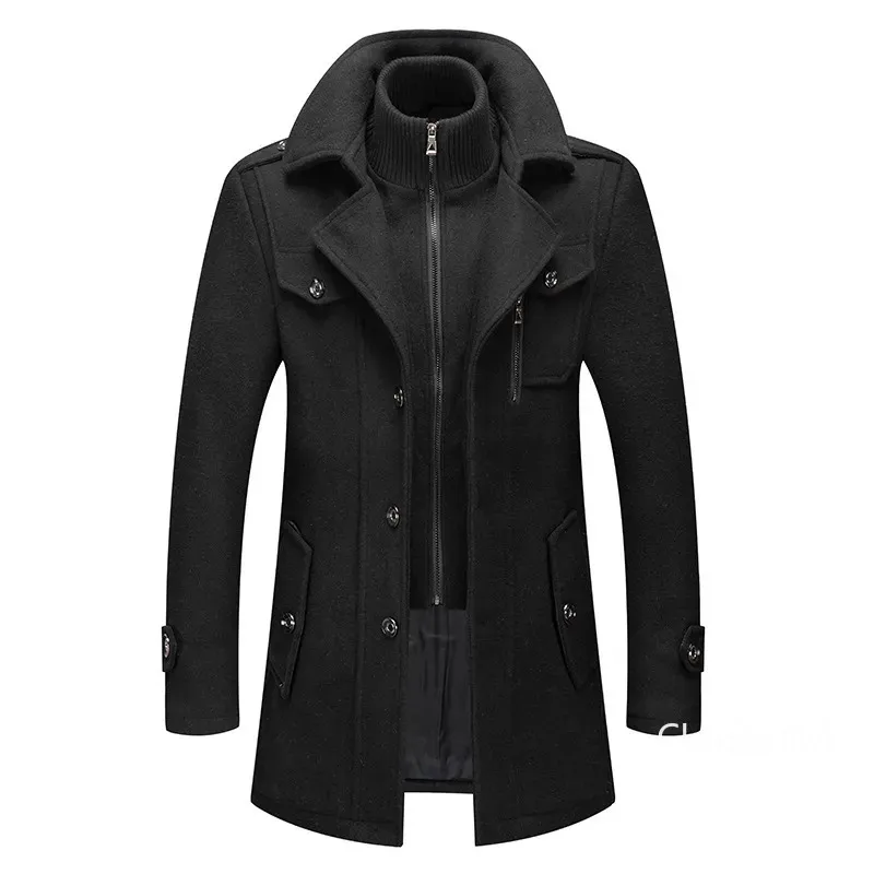 Men's Wool Blends Men Cashmere Trench Coats Winter Jackets Overcoats High Quality Male Business Casual 4 230928