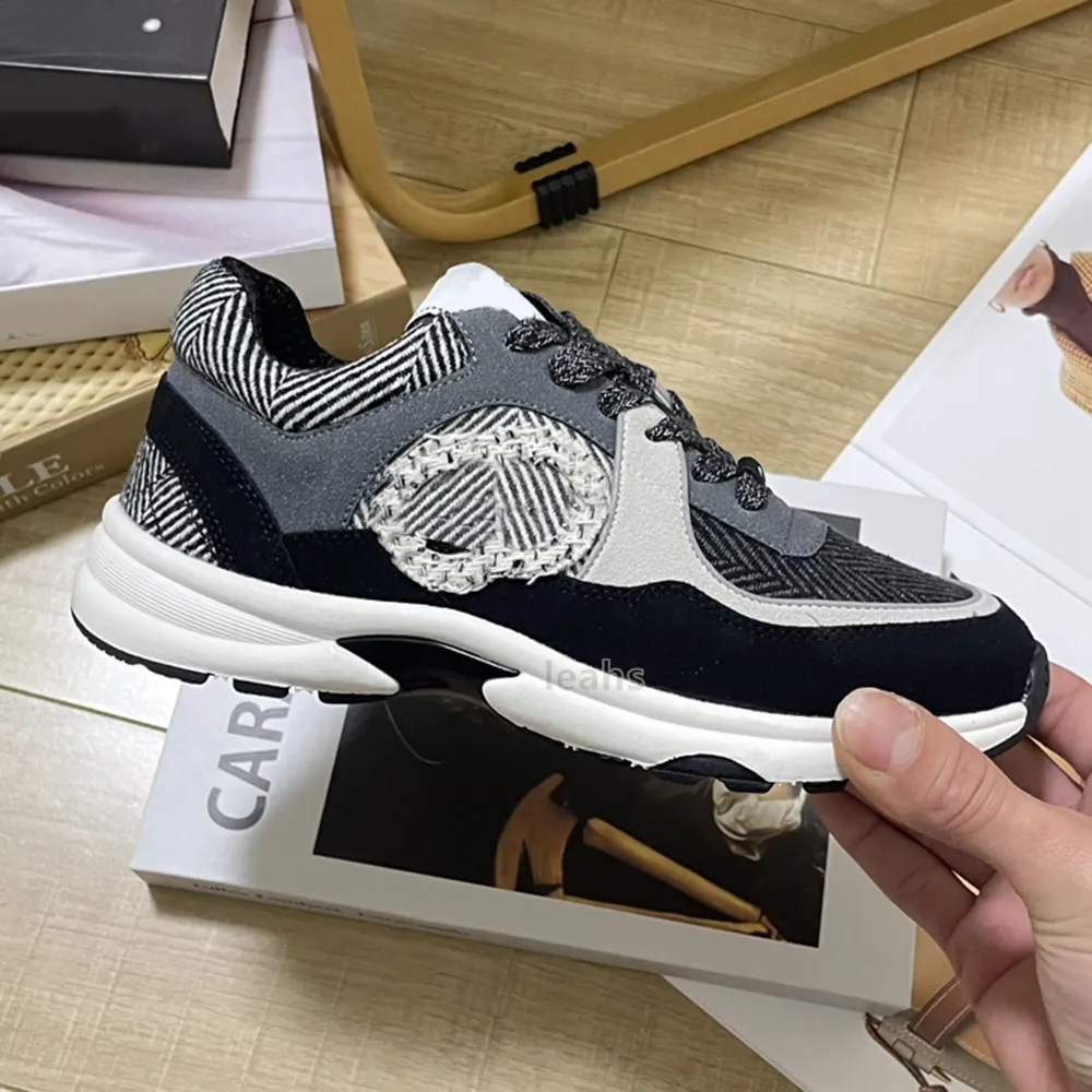 Plattformskor för kvinna luxe sko designer c klänningskor svart överdimensionerade plattformskor kvinnor mode sneaker för kvinnors tränare kvinnor casual sko US4 uk1 US55