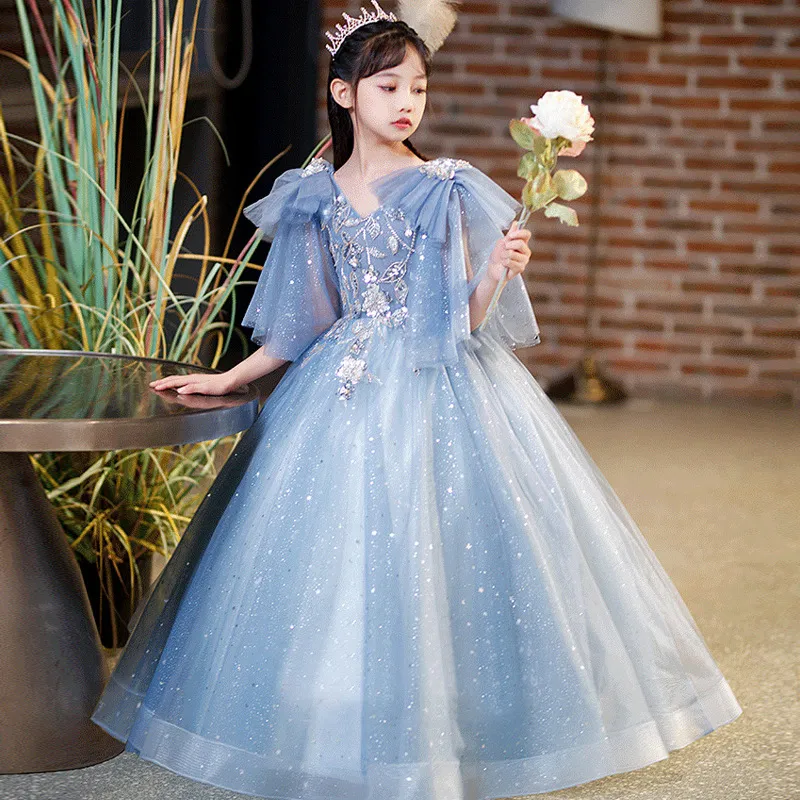 Blue dress for kids deals