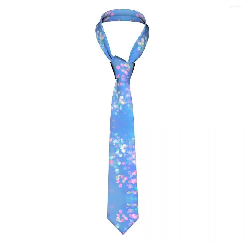 Noeuds papillon abstrait paillettes lumières ballon cravate hommes femmes polyester 8 cm cravate pour maigre classique tenue quotidienne cravate affaires