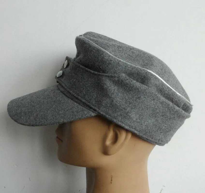 Bérets allemands M43, casquette en laine grise, chapeau d'officier, taille M L XL
