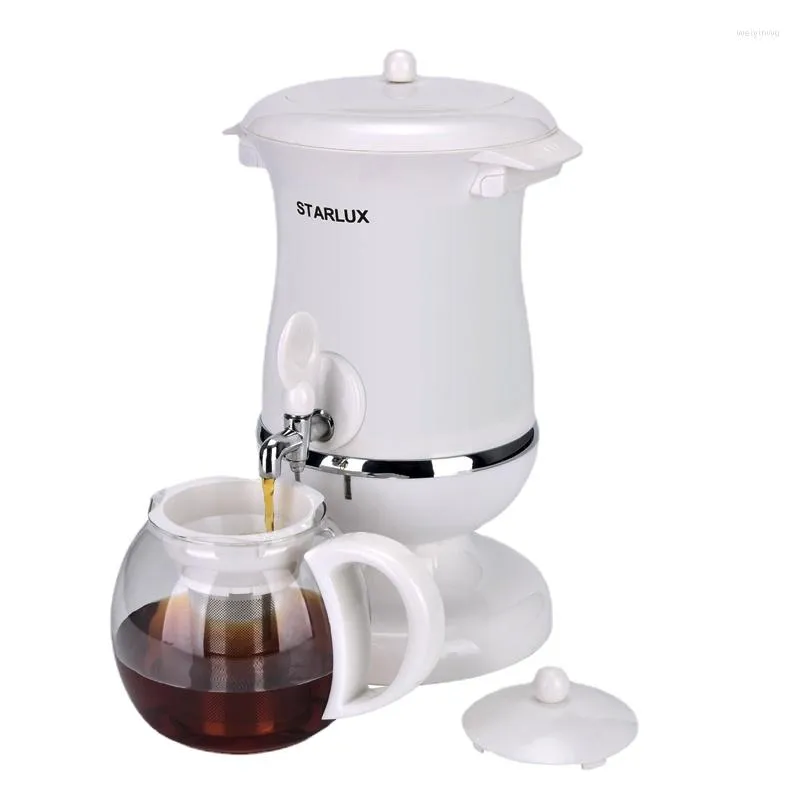 Water Bottles 110-127V 1000W 2.5L White Color Turkish Samovar Electric Kettle Heat Preservation Rotating Tea Maker