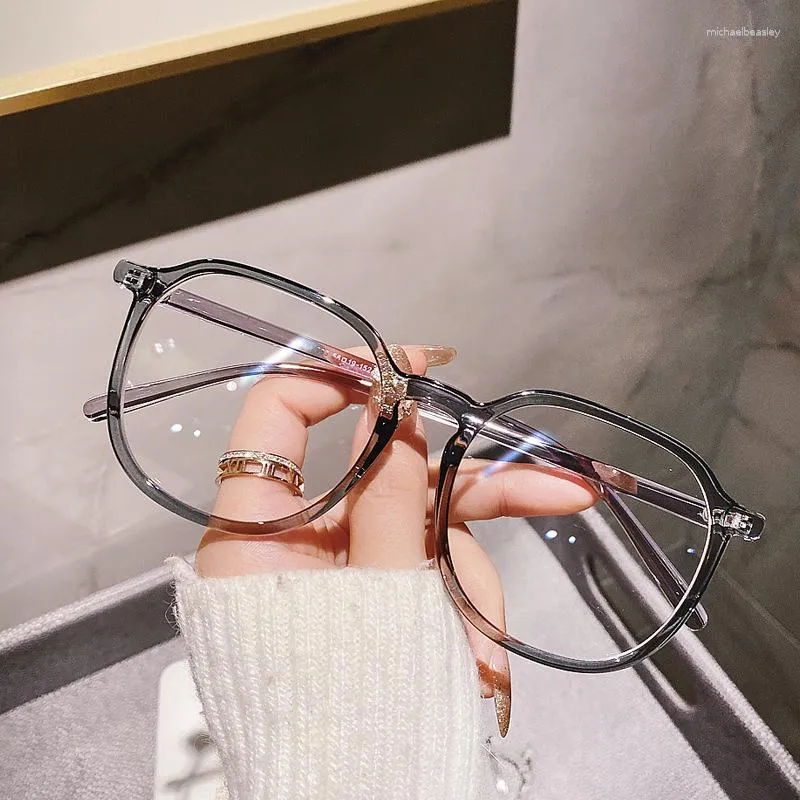 サングラスファッションスクエアフレームブルーライトブロック近視眼鏡ユニセックス透明コンピューター眼鏡