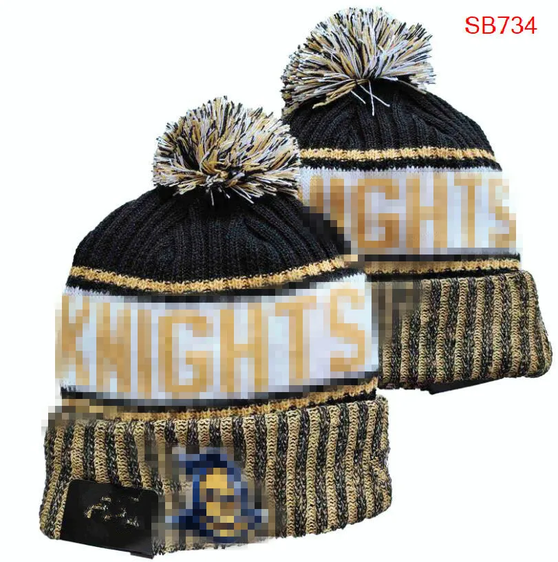 Devils UCF Vuleies Bealy North American College Team Patch Patch Winter Wool Sport Knit Hat Caps