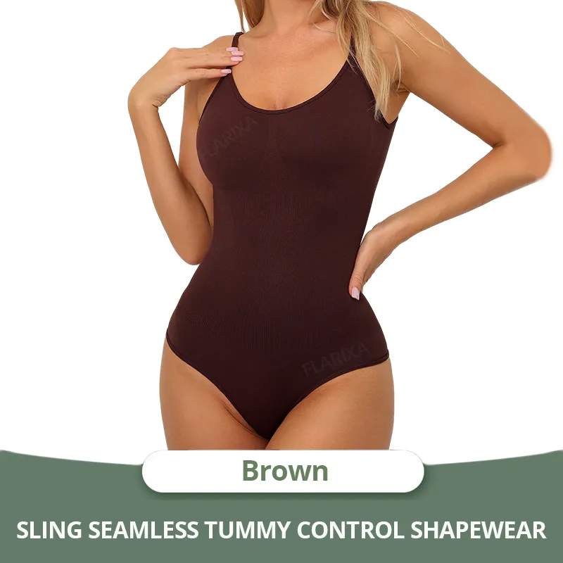 Flarixa Seamless Womens Thong Bodysuit Shaper Stretchy, Tummy Control,  Comfortable Tank Top Bodysuit For Sculpting And Slimming From Dwayverda,  $9.53