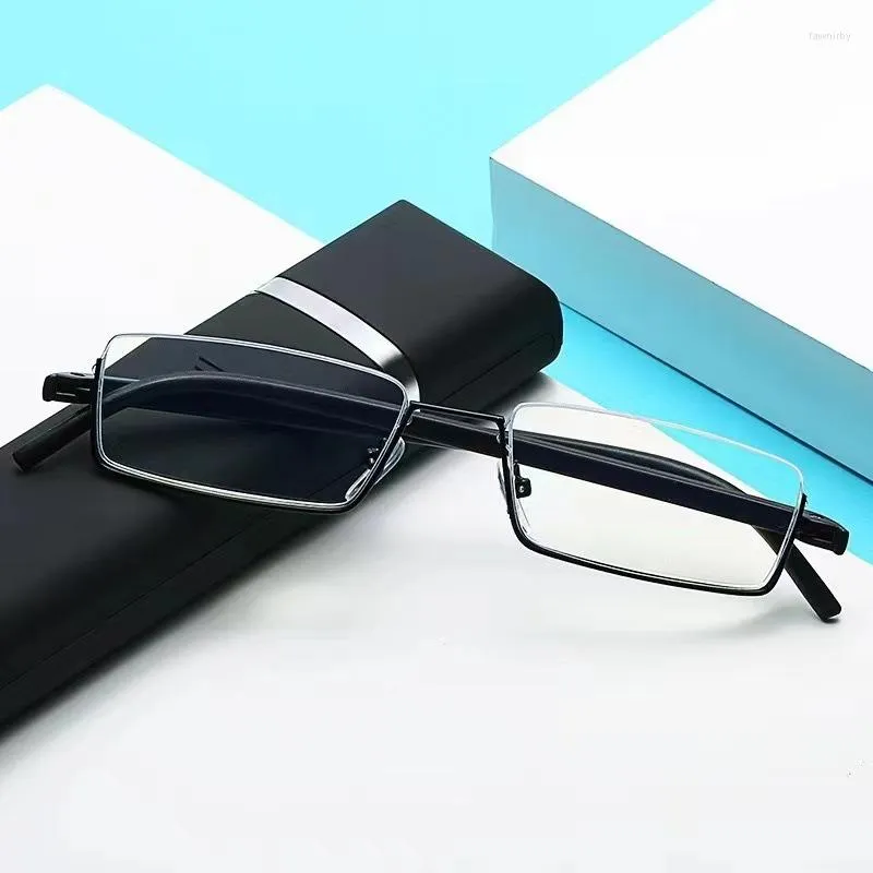 Solglasögon Blue Light Blocking Presbyopia Glasses mode Half Frame Portable Personality Reading Luxury Men Women Computer Goggles