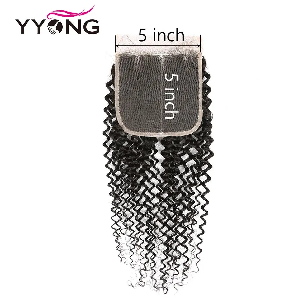 Lace's Yyong Haar 5x5 Clre Braziliaans Kinky Krullend 1022 Inch Gratis Deel 100 Remy Menselijk 230928