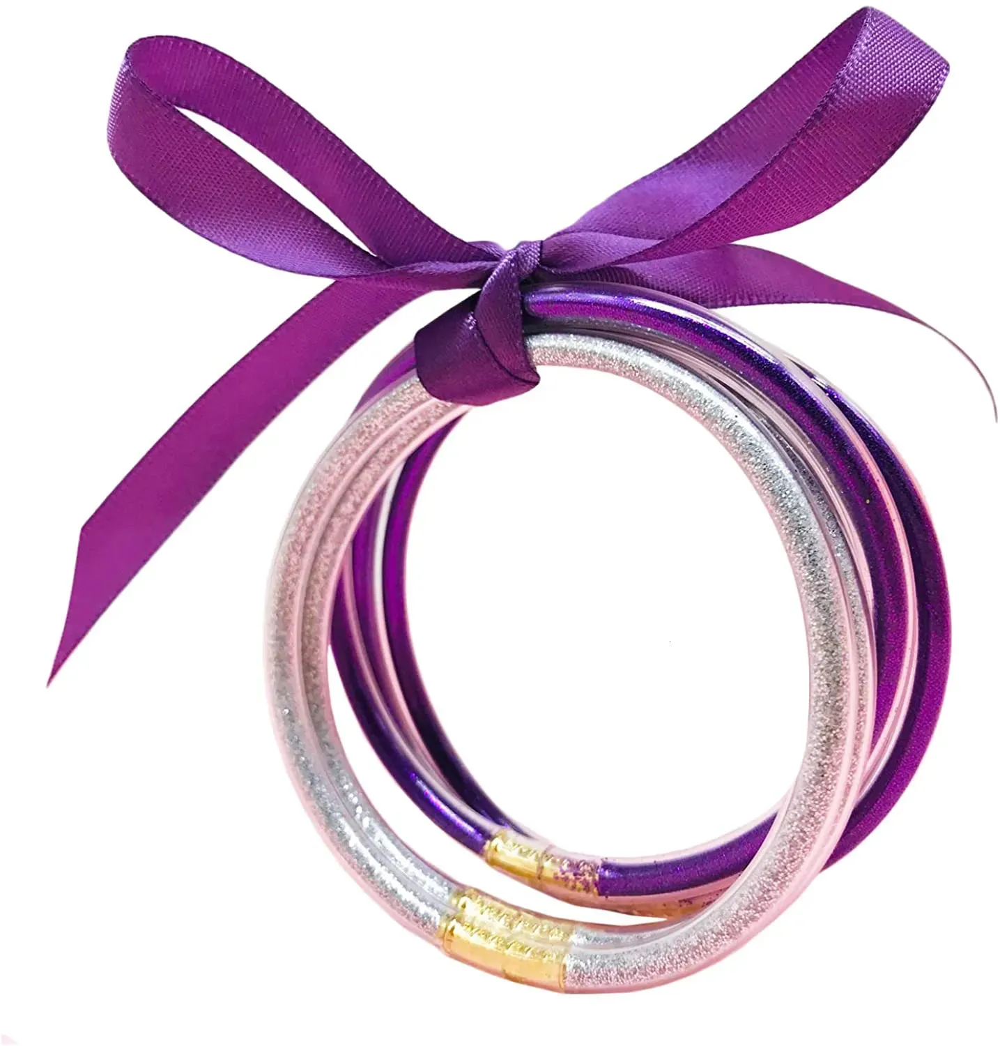 Glitter Jelly Glitter Bangles Set For Women Buddha Girl Bracelet With