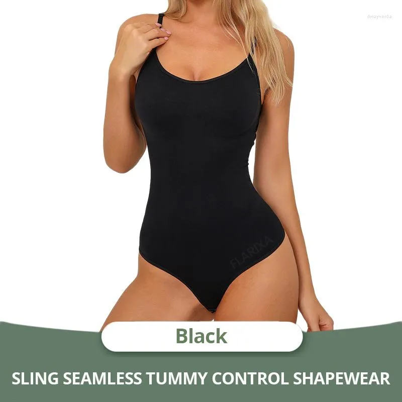 Flarixa Seamless Womens Thong Bodysuit Shaper Stretchy, Tummy Control,  Comfortable Tank Top Bodysuit For Sculpting And Slimming From Dwayverda,  $9.53