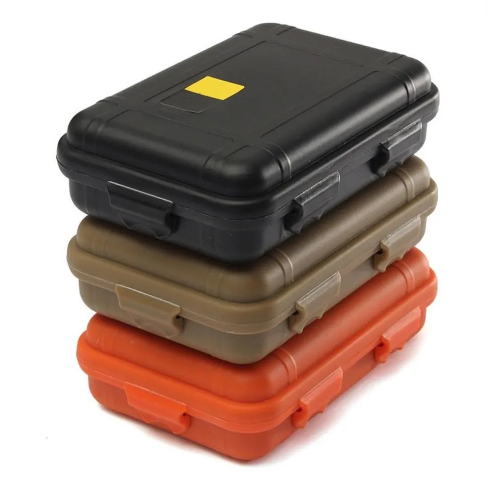 Outdoor Travel Plastic Shockproof Waterproof Box Storage Case Enclosure Airtight Survival Container Camping Shockproof Box267F