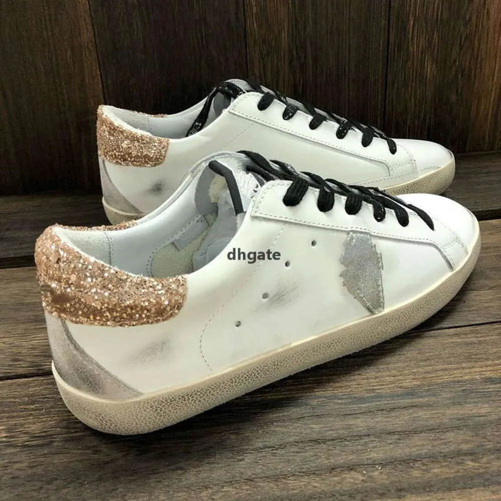 1Super Star Sneakers Women fashion Shoes Sequin Italy Classic White Do-old Dirty Designer Man Casual Shoe Sil Sneaker Goldens