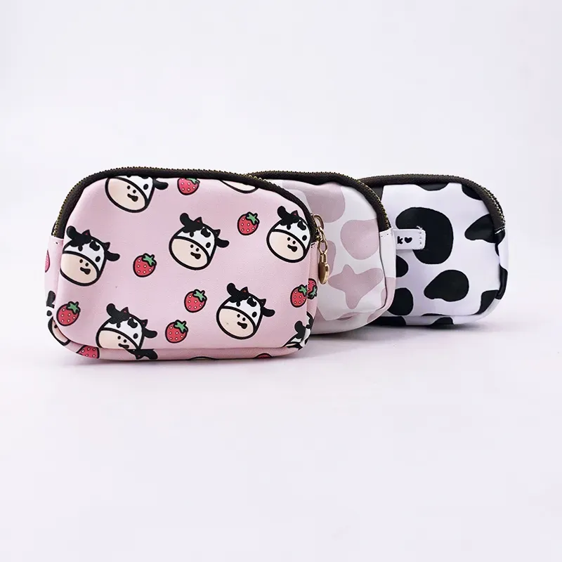 2023 New Fashion Cow PU Leather Cartoon Anime Multi-card Slot Short Women Coin Purse Mini Wallet For Outdoor Women Girl Gift