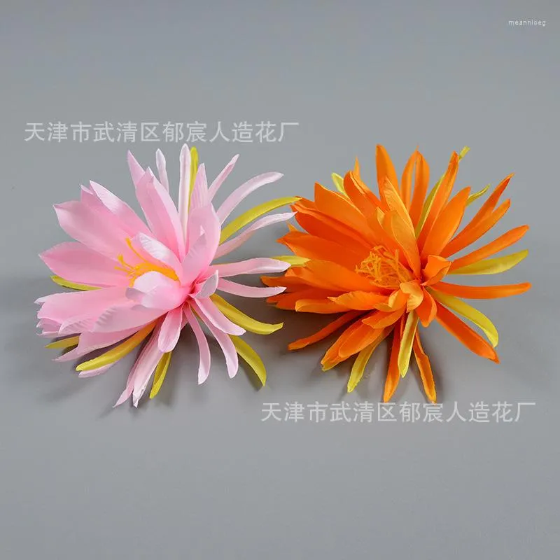 Dekoratif Çiçekler Simülasyon Epifyllum Düğün Sahte Çiçek Kafası Kılavuzu Gelin Vazo Dekorasyonları