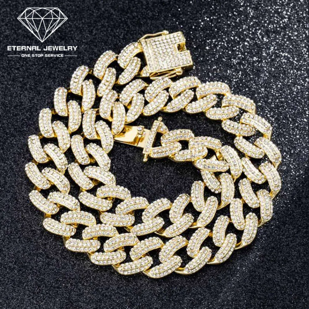 Mäns hiphop Popular Kuba Iced ut S925 Silver 9K 10K 14K 18K Gold Pure Yellow White Moissanite Diamond Gem Necklace