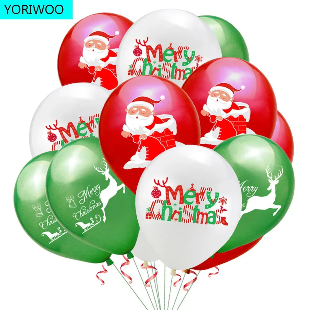 Outros suprimentos para festas de eventos YORIWOO 10pcs Natal Deer Balloon Confetti Balões de ar Feliz Natal Decorações para casa Baloons Festa de aniversário Xmas 230928