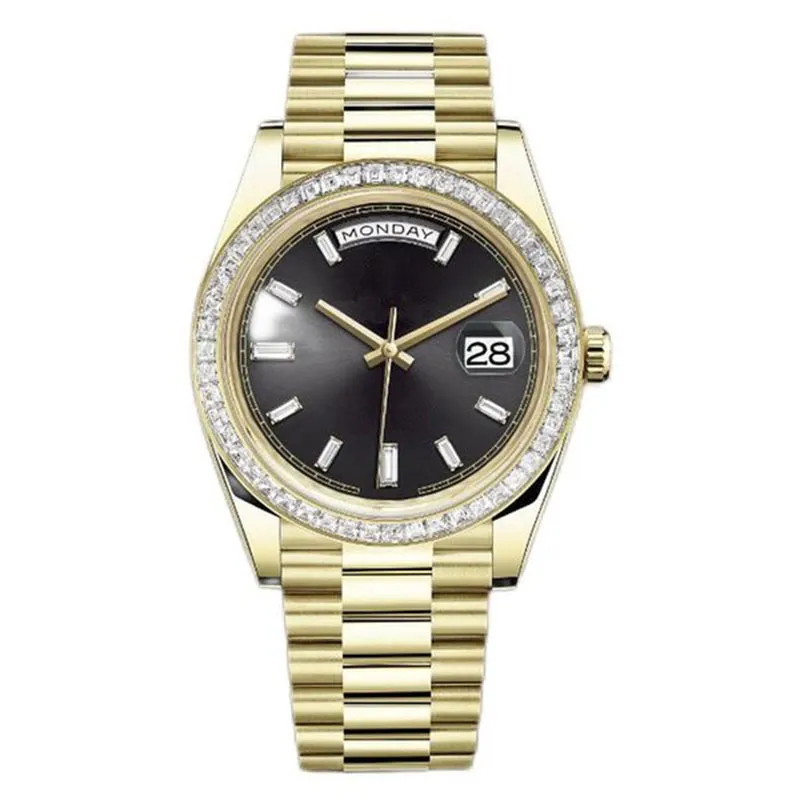 montres de haute qualité montre hommes diamant montre avec boîte femmes 41mm mode automatique boucle pliante mécanique 904L en acier inoxydable étanche montre classique