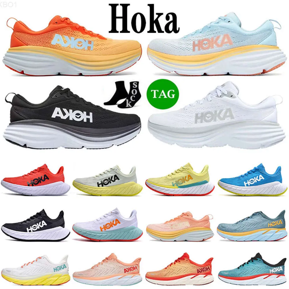 12023 Кроссовки Hoka One Hokas Bondi 8 Carbon x2 Clifton Challenger ATR 6 Женщины Мужчины Низкие кроссовки из сетки Triple White On Cloud Спортивные кроссовки kawana Размер 36-45