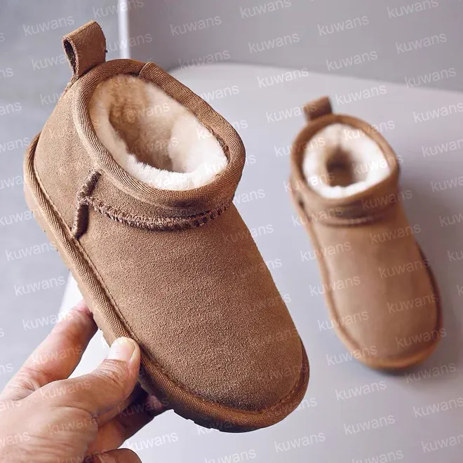 Designer Kids Toddler Classic Ultra Mini Boots Snow Boot Women Men Fur Sheepskin Tasman Tazz Chestnut Sand Beige Australian Winter Ankle