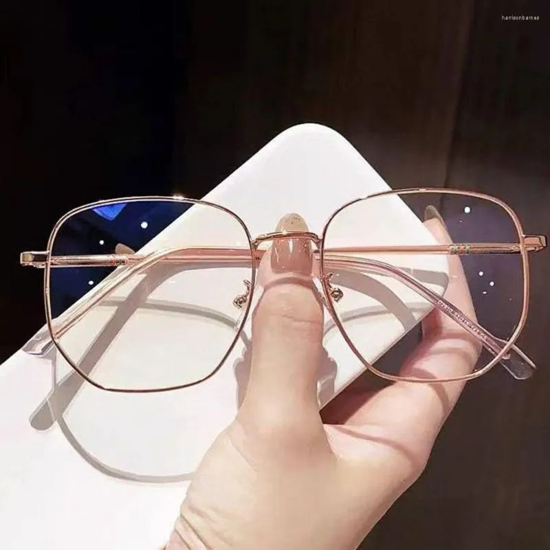 Gafas de sol Mujeres Hombres Cuadrado Marco completo Ultraligero Cuidado de la visión Gafas de miopía Anteojos Bloqueo azul