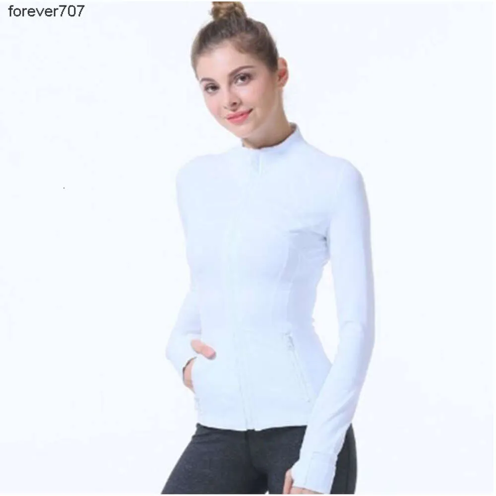 2024 lu lu lemen Yoga Outfits Jacket Womens Define Workout Sport Coat Fitness Sports Quick Dry Activewear Top Solid Zip Up Sweatshirt Sportwear Hot