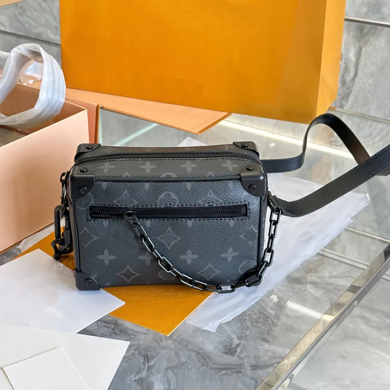 Sacs à bandoulière de styliste pour femmes, Mini sacs de coffre souples haut à la mode unisexe, sac à bandoulière de luxe avec chaîne pour appareil photo