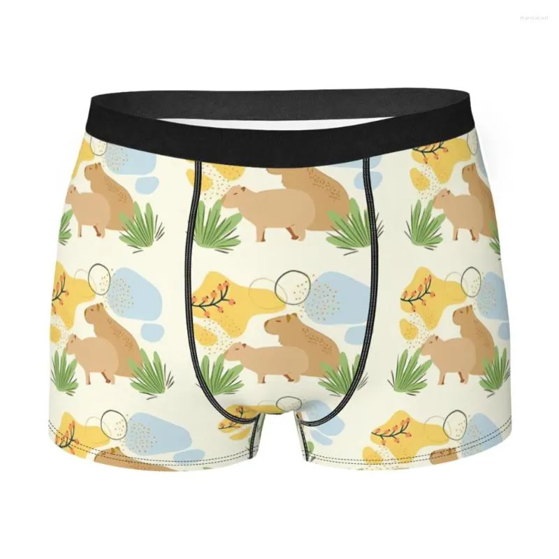 Calzoncillos Capybara Dibujos animados abstractos y minimalistas bragas transpirables ropa interior masculina pantalones cortos cómodos calzoncillos boxer