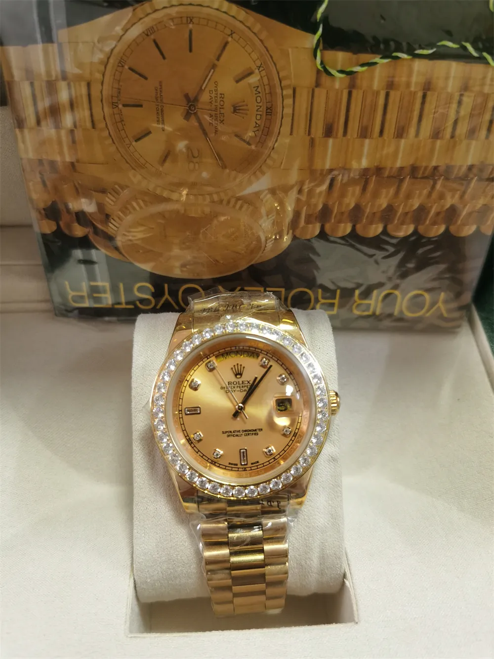 Rolex Day-Date: Luxury Rose Gold Chocolate Watch, image size:1000x1333