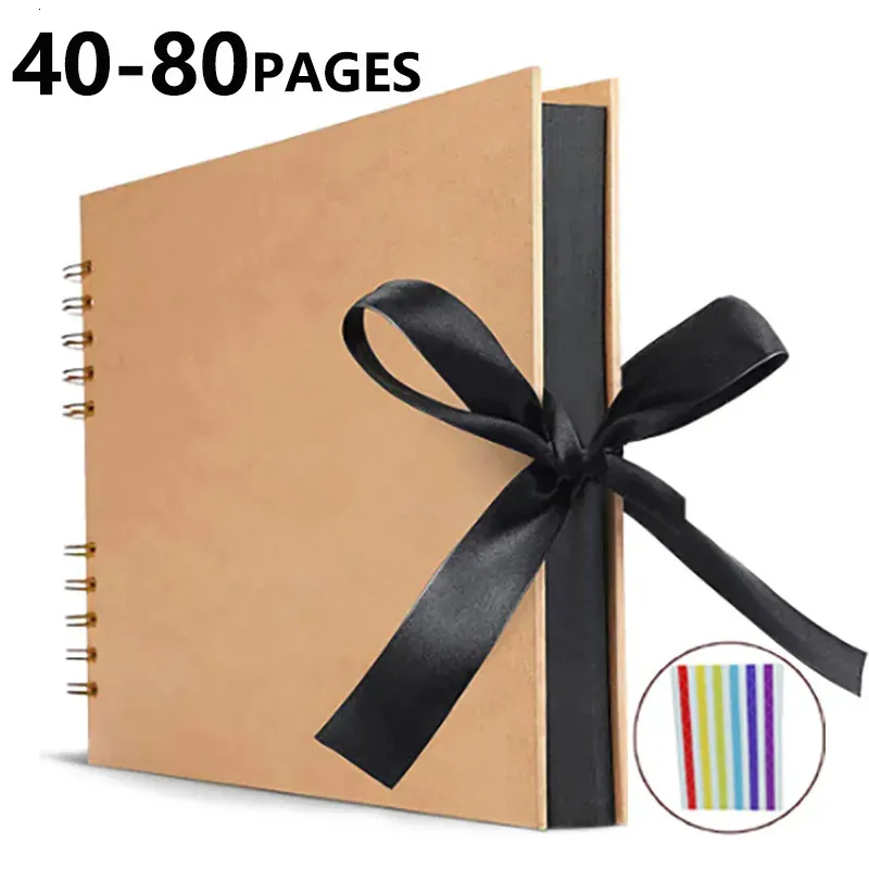 Other Home Decor 40 80Pages P o Albums DIY Craft Scrapbook Paper Album Scrapbooking Wedding for p o Anniversary Gift Memory Book 230928