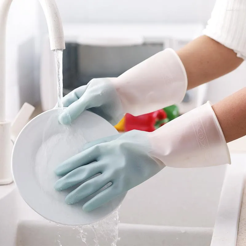 使い捨て手袋ラテックスボウル家庭用ブラシ服＃2723薄い食器洗い防水ラバーの女性洗浄