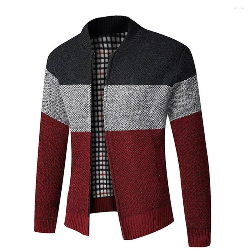 Men's sweater clearance with fur collar