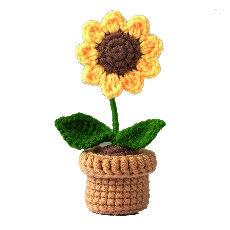 Dekorative Blumen, Wolle, handgewebt, gehäkelt, Blumenbündel, DIY-Material, Tasche, Sonnenblume, Topfpflanze, Rose, selbstgemachtes Geschenk, Harzformen, Silikon