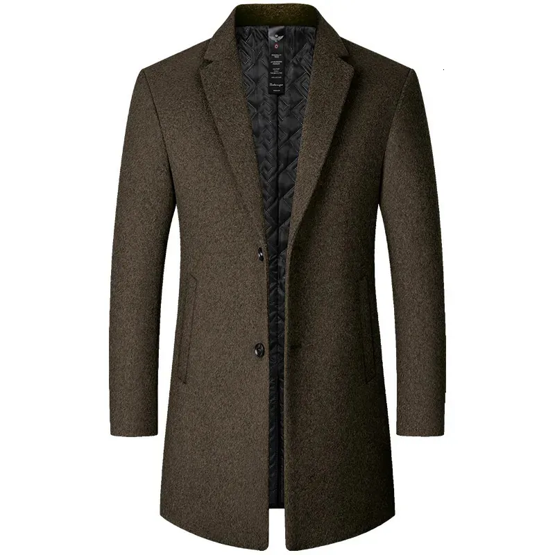 Mélanges de laine pour hommes, vestes longues d'hiver, Trench-coat en cachemire, automne, Business décontracté, taille 4XL, 230928
