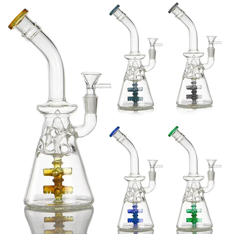 Dikke Beker Waterpijpen Glazen Waterpijp Bubblers Percolator Waterpijp Rigs Recycler Booreiland Asvanger met 14mm Gezamenlijke Kom Groothandel