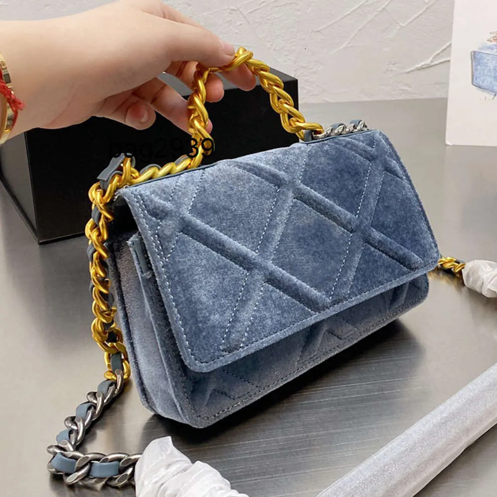 حقيبة الكتف حقيبة المساء حقائب مصممة مصممة Velvet Womens Crossbody أكياس Luxurys ثنتين سميك سلسلة اليد كلاسيكية 19S Diamond Lattice محفظة الكتف المصغرة