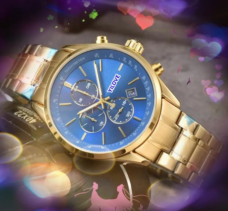 Men's Big Face Stopwatch Watch 42mm Quartz Movement, Retro Stainless  Steel, Three Eyes Design, Waterproof Wristwatch, Gift Idea