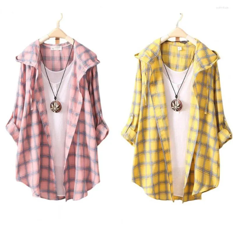 Women's Blouses Drawstring Sun Protection Roll-up Sleeve Loose Open Front Sunscreen Cardigan Coat Women Streetwear